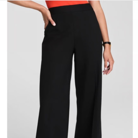 SPANX XS Black Ponte Wide Leg Pull-On Pant - Picture 1 of 8
